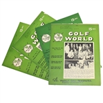 Four Vintage Golf World Weekly Golf Magazines - Sept 1952 & Jan-Feb-March 1954