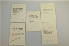 Littler, Charles, Trevino, Ford, & Bolt Signed 4x6 Golf Quote Cards JSA ALOA