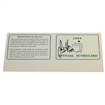Sandy Lyle Signed Official 1994 Masters Tournament Scorecard with 1988 JSA ALOA