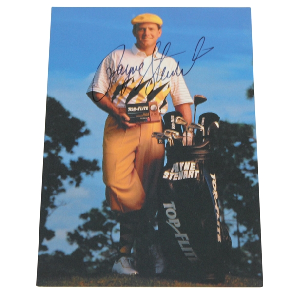 Payne Stewart Signed Top Flite Promotional Photo JSA ALOA