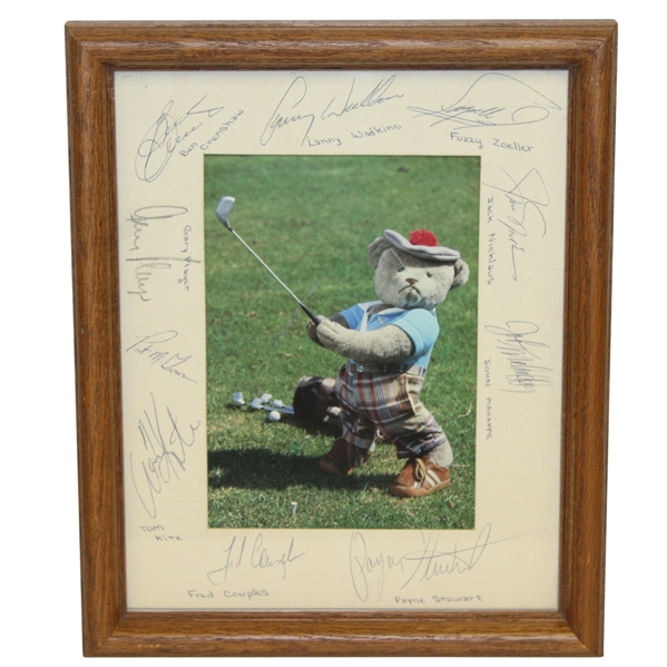 Matte Board Signed by 8 HoFers - Nicklaus, Stewart, Couples, & others - Framed JSA ALOA