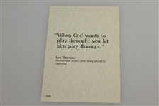 Ben Hogan Signed Quote Card About the Importance of Accurate Drives JSA ALOA