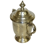 1960's Philip Morris Cup Caracas, Ven. Open Inv. Sterling Silver Loving Cup Trophy With Lid