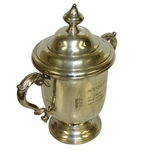  1960's Philip Morris Cup Caracas, Ven. Open Inv. Sterling Silver Loving Cup Trophy With Lid