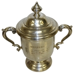  1960's Philip Morris Cup Caracas, Ven. Open Inv. Sterling Silver Loving Cup Trophy With Lid