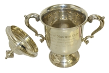  1960's Philip Morris Cup Caracas, Ven. Open Inv. Sterling Silver Loving Cup Trophy With Lid