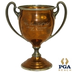 1907 Wee Burn Golf Club Mixed Foursome Reed & Barton Copper Plate Pewter Loving Cup Trophy