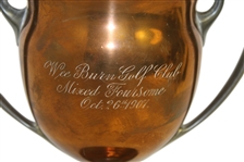 1907 Wee Burn Golf Club Mixed Foursome Reed & Barton Copper Plate Pewter Loving Cup Trophy