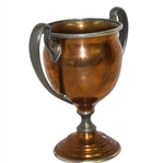 1907 Wee Burn Golf Club Mixed Foursome Reed & Barton Copper Plate Pewter Loving Cup Trophy