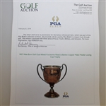 1907 Wee Burn Golf Club Mixed Foursome Reed & Barton Copper Plate Pewter Loving Cup Trophy