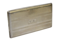 1935 Bethpage Blue (Tilly Design) Exhibition Match Silver Cigarette Case Engraved & Given to Vic Ghezzi