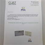1935 Bethpage Blue (Tilly Design) Exhibition Match Silver Cigarette Case Engraved & Given to Vic Ghezzi