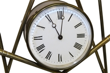 Circa 1930 Crossed Golf Clubs with Golf Flags & Golf Ball Themed Clock - Unknown Maker