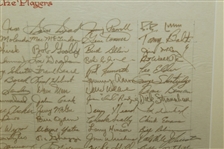 1972 54th PGA Championship at Oakland Hills Hand Signed Player Registration List- 118 Autographs- JSA ALOA