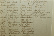 1972 54th PGA Championship at Oakland Hills Hand Signed Player Registration List- 118 Autographs- JSA ALOA