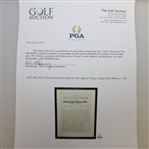 1972 54th PGA Championship at Oakland Hills Hand Signed Player Registration List- 118 Autographs- JSA ALOA