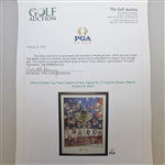 2004 US Ryder Cup Team Captains Poster Signed By 15 Captains Nelson, Palmer, Nicklaus & others JSA ALOA