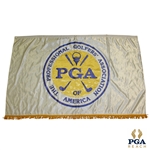 Flown PGA Of America Signed Flag-W/ Palmer, Stewart, Nicklaus, Seve & others 6 FT x 4 FT! JSA ALOA