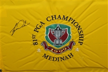 Tiger Woods Signed 1999 PGA Champ at Medinah Pinney Flag-2nd Career Major Win FULL JSA #BB21496