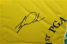 Tiger Woods Signed 1999 PGA Champ at Medinah Pinney Flag-2nd Career Major Win FULL JSA #BB21496