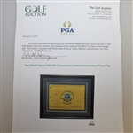Tiger Woods Signed 1999 PGA Champ at Medinah Pinney Flag-2nd Career Major Win FULL JSA #BB21496