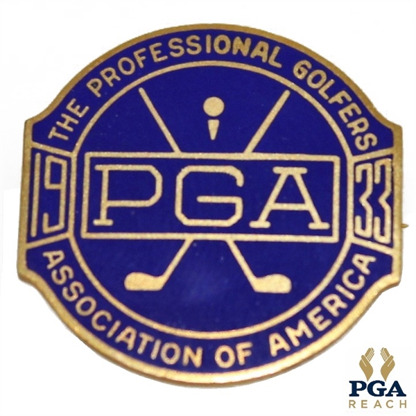 1933 PGA Champ. @ Blue Mound C.C. Contestant Badge Gene Sarazen  Winner - NRMT W/Seldom Seen Original Packaging!