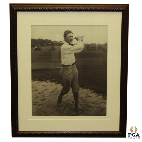 Jock Hutchison Oversize George Pietzcker Golf Swing Photo - Framed - Excellent Condition