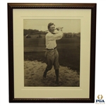 Jock Hutchison Oversize George Pietzcker Golf Swing Photo - Framed - Excellent Condition