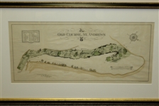 The Old Course at St.Andrews Map Surveyed & Depicted By Alister MacKenzie - March 1924