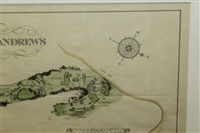 The Old Course at St.Andrews Map Surveyed & Depicted By Alister MacKenzie - March 1924