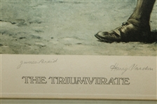 JH Taylor, James Braid, & Harry Vardon 'The Triumvirate Limited Edition Lithograph 256/300 - Framed