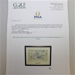 1905 Original 'Mice at Play' Pen And Ink Golf Illustration for PUCK Magazine Signed by J.S. Pughe