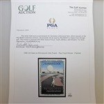 1986 US Open at Shinnecock Hills Artist Byron Huff Signed Poster - Ray Floyd Winner - Framed