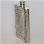 St. Andrews 'The Old Course' Pewter Flask with Course Layout - Good Condition