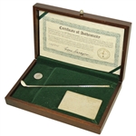 Gene Sarazen Signed Ltd Ed 1935 Masters Sterling Silver 4wd Presentation Box with Club & Ball Mark