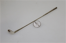 Gene Sarazen Signed Ltd Ed 1935 Masters Sterling Silver 4wd Presentation Box with Club & Ball Mark