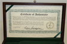 Gene Sarazen Signed Ltd Ed 1935 Masters Sterling Silver 4wd Presentation Box with Club & Ball Mark