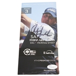 Phil Mickelson Signed 2018 Phoenix Open 3rd Round Pairing Sheet JSA #V30132