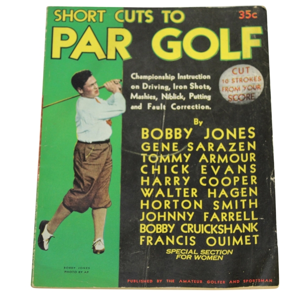 1931 "Short Cuts to Par Golf" by Jones, Sarazen, Armour, Evans, Cooper, Hagen, & others