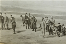 The First Tee at Westward Ho! Replica Print After Major F.P. Hopkins - Framed