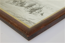 The First Tee at Westward Ho! Replica Print After Major F.P. Hopkins - Framed