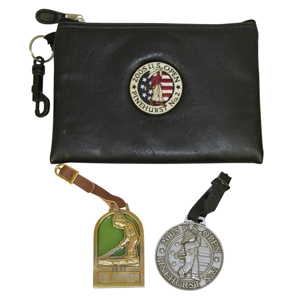 2005 US Open at Pinehurst Valuables Pouch with Bag Tag & other 1895 Bag Tag