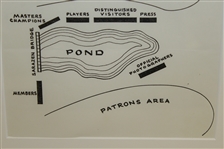 Official Augusta National Golf Club 1955 Sarazen Bridge Dedication Ceremony Map Layout