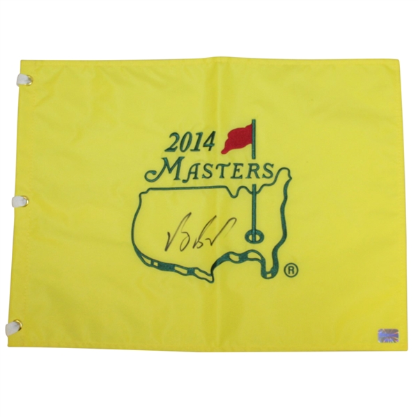Vijay Singh Signed 2014 Masters Embroidered Flag JSA ALOA