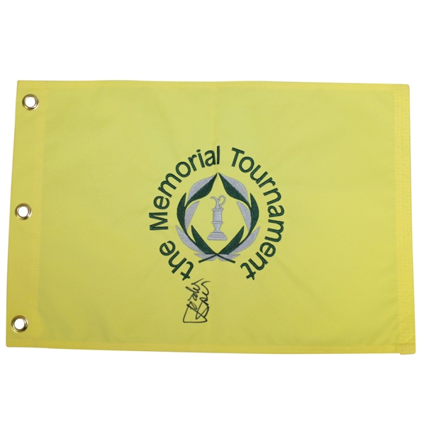 Jordan Spieth Signed The Memorial Tournament Embroidered Flag PSA/DNA #Y04151