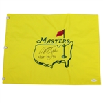 Nick Faldo Signed Undated Masters Embroidered Flag with Won Years JSA #T66092