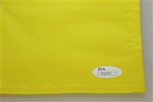 Nick Faldo Signed Undated Masters Embroidered Flag with Won Years JSA #T66092