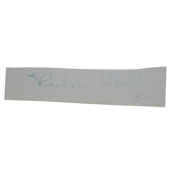 Horton Smith Signed Cut JSA ALOA