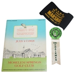 1968 Womens US Open Championship at Moselem Program, Arm Band, & Co-Chairman Badge