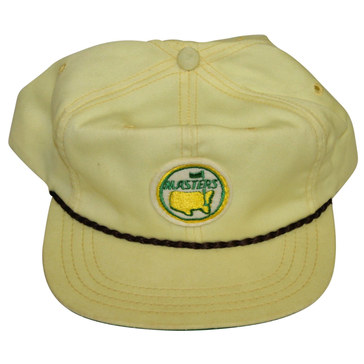 Lot Detail - Vintage Masters Circle Patch Yellow Hat - Made 